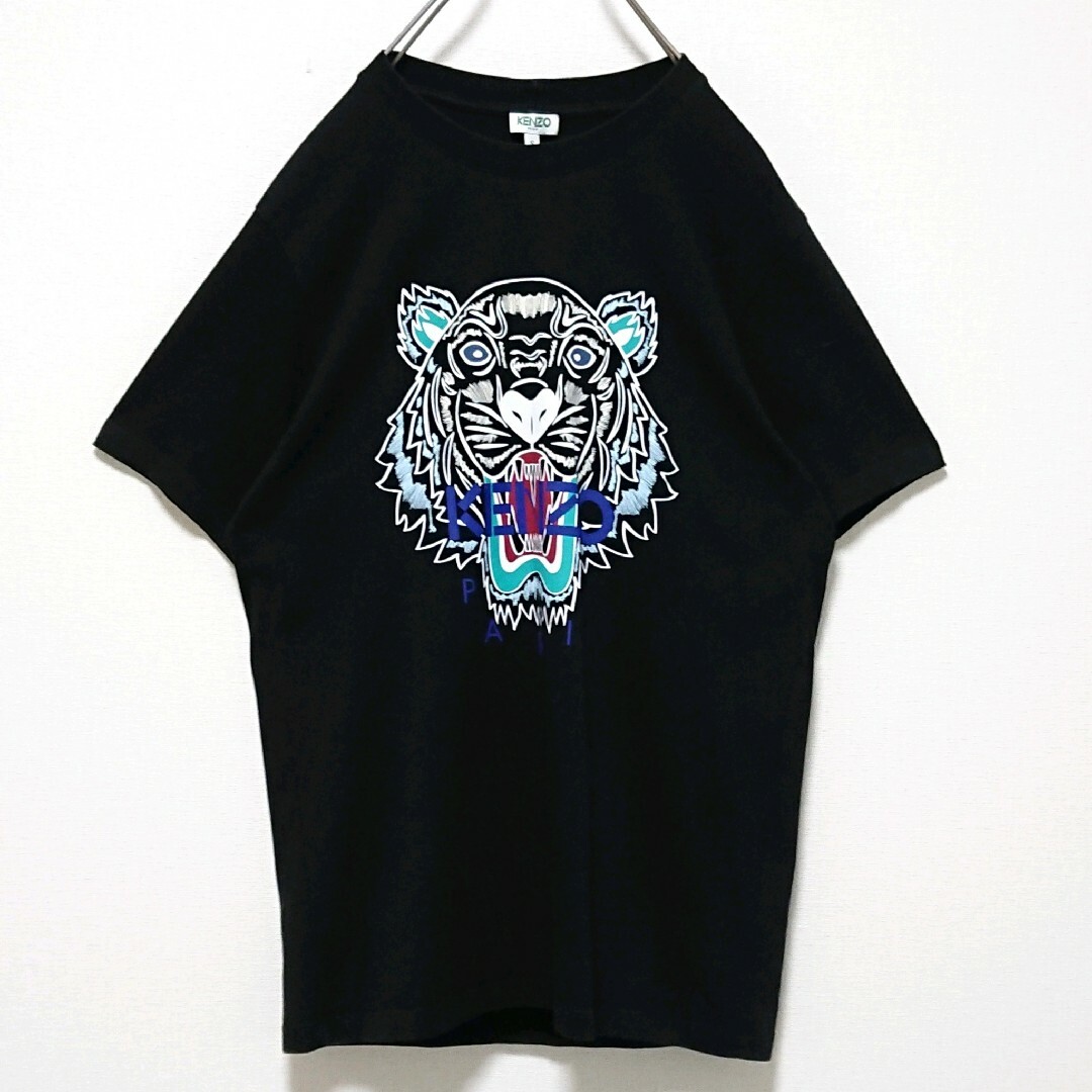 KENZO(ケンゾー)の人気モデル ケンゾー フロント タイガー 柄 ロゴ ブラック 半袖 Tシャツ メンズのトップス(Tシャツ/カットソー(半袖/袖なし))の商品写真