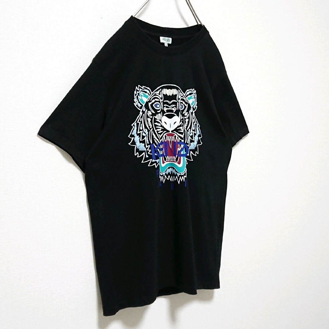 KENZO(ケンゾー)の人気モデル ケンゾー フロント タイガー 柄 ロゴ ブラック 半袖 Tシャツ メンズのトップス(Tシャツ/カットソー(半袖/袖なし))の商品写真