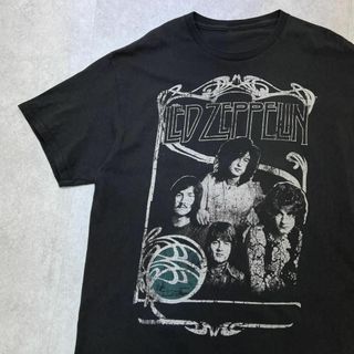 ミュージックティー(MUSIC TEE)のLED ZEPPELIN　ビッグプリント　Tシャツ　ロック　古着　ブラック　L(Tシャツ/カットソー(半袖/袖なし))