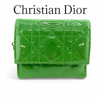 クリスチャンディオール(Christian Dior)のディオール レディディオール パテントレザー ロータスウォレット コンパクト財布(財布)