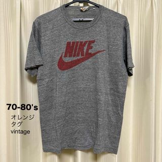 ナイキ(NIKE)の70's NIKE オレンジタグ　T 古着 染み込み　ヴィンテージ(Tシャツ/カットソー(半袖/袖なし))