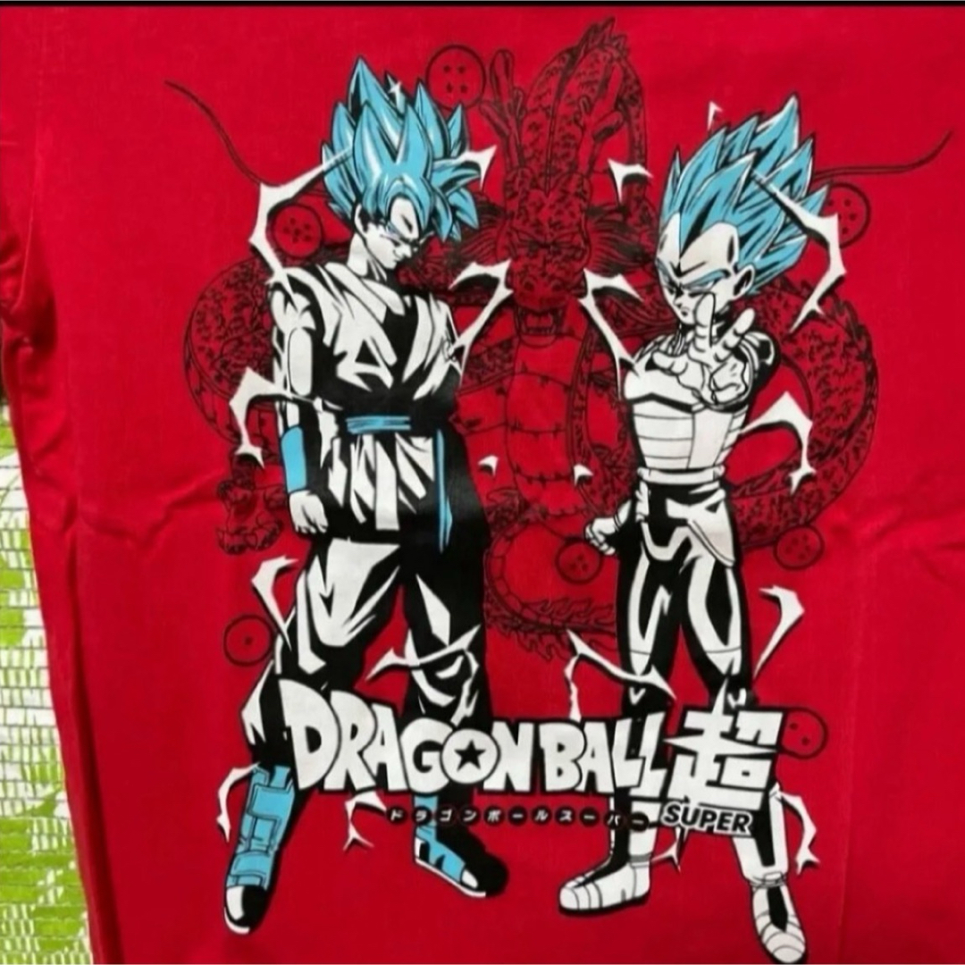 ドラゴンボール(ドラゴンボール)の120cm☆ドラゴンボール超★子供用Tシャツ★赤★孫悟空/ベジータ キッズ/ベビー/マタニティのキッズ服男の子用(90cm~)(Tシャツ/カットソー)の商品写真