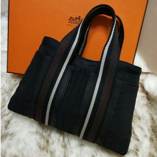 Hermes - ★美品★エルメス トロカホリゾンタルPM キャンバス トートバッグ ブラック