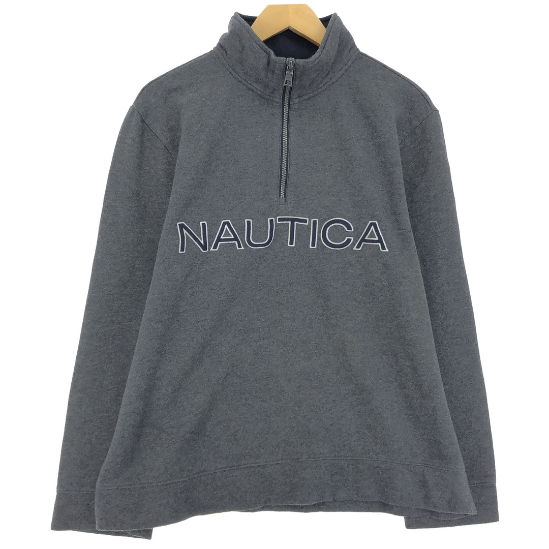 NAUTICA(ノーティカ)の古着 ノーティカ NAUTICA ハーフジップスウェットシャツ トレーナー メンズL /eaa410481 メンズのトップス(スウェット)の商品写真