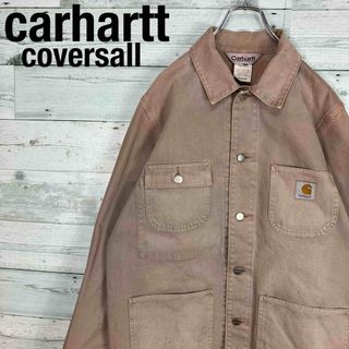 カーハート(carhartt)のカーハート ダック素材 ロゴタグ 4ポケット USAサイズ ワーク カバーオール(カバーオール)