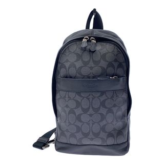 コーチ(COACH)のCOACH コーチ ボディバッグ ショルダー シグネチャー 鞄 カバン メンズ ブラック系 ブランド BLK ブラック 黒 ブランド(ボディーバッグ)