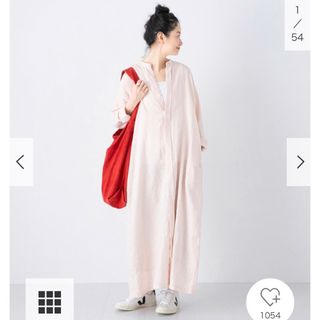 カグレ(かぐれ)の新品タグ付◉ かぐれ　リネンシャツワンピース　PINK アーバンリサーチ(ロングワンピース/マキシワンピース)