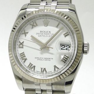 ロレックス(ROLEX)のROLEX デイトジャスト 自動巻き SS WG コンビ ホワイト文字盤(腕時計(アナログ))