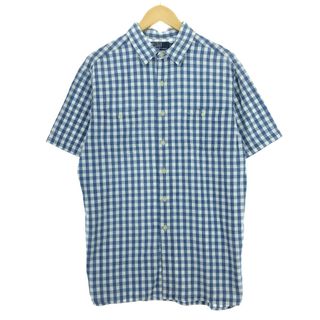 ラルフローレン(Ralph Lauren)の古着 ラルフローレン Ralph Lauren POLO by Ralph Lauren ギンガムチェック 半袖 コットン チェックシャツ メンズL /eaa447592(シャツ)