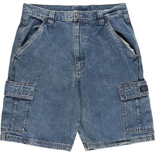 ラングラー(Wrangler)の古着 ラングラー Wrangler デニム カーゴショーツ ハーフパンツ メンズw32 /eaa450009(ショートパンツ)