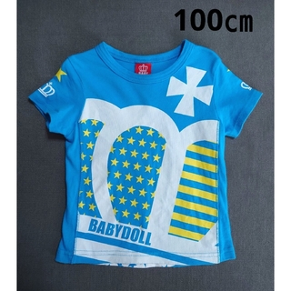 ベビードール(BABYDOLL)のBABYDOLL ベビードール 星 王冠 ブルー 青 半袖 Tシャツ 100cm(Tシャツ/カットソー)