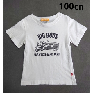 ベビードール(BABYDOLL)のBABYDOLL ベビードール 英字 トラック 白 半袖 Tシャツ 100cm(Tシャツ/カットソー)