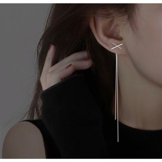 ロングピアス　アクセサリー　レディース　韓国　大人　シンプル　