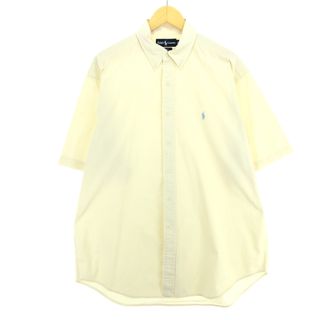 ラルフローレン(Ralph Lauren)の古着 ラルフローレン Ralph Lauren POLO by Ralph Lauren BLAKE シアサッカー 半袖 ボタンダウン ストライプシャツ メンズL /eaa447577(シャツ)