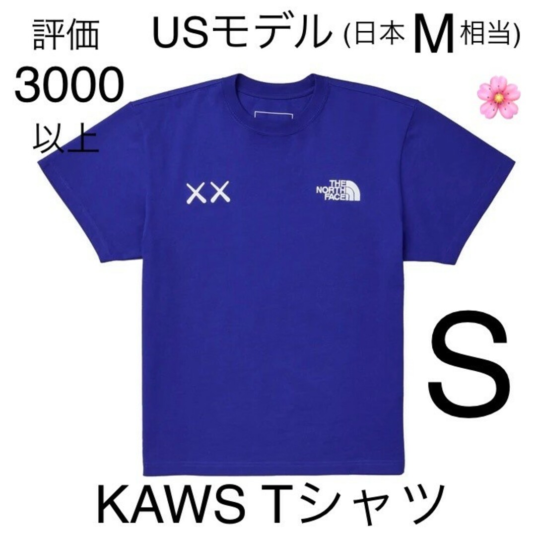 THE NORTH FACE(ザノースフェイス)の即日発送 KAWS ノースフェイス コットンTシャツ ブルー Sサイズ メンズのトップス(Tシャツ/カットソー(半袖/袖なし))の商品写真