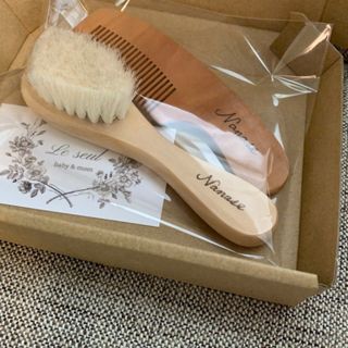 《刻印》Wooden Brush &  Comb Set(ヘアブラシ/クシ)