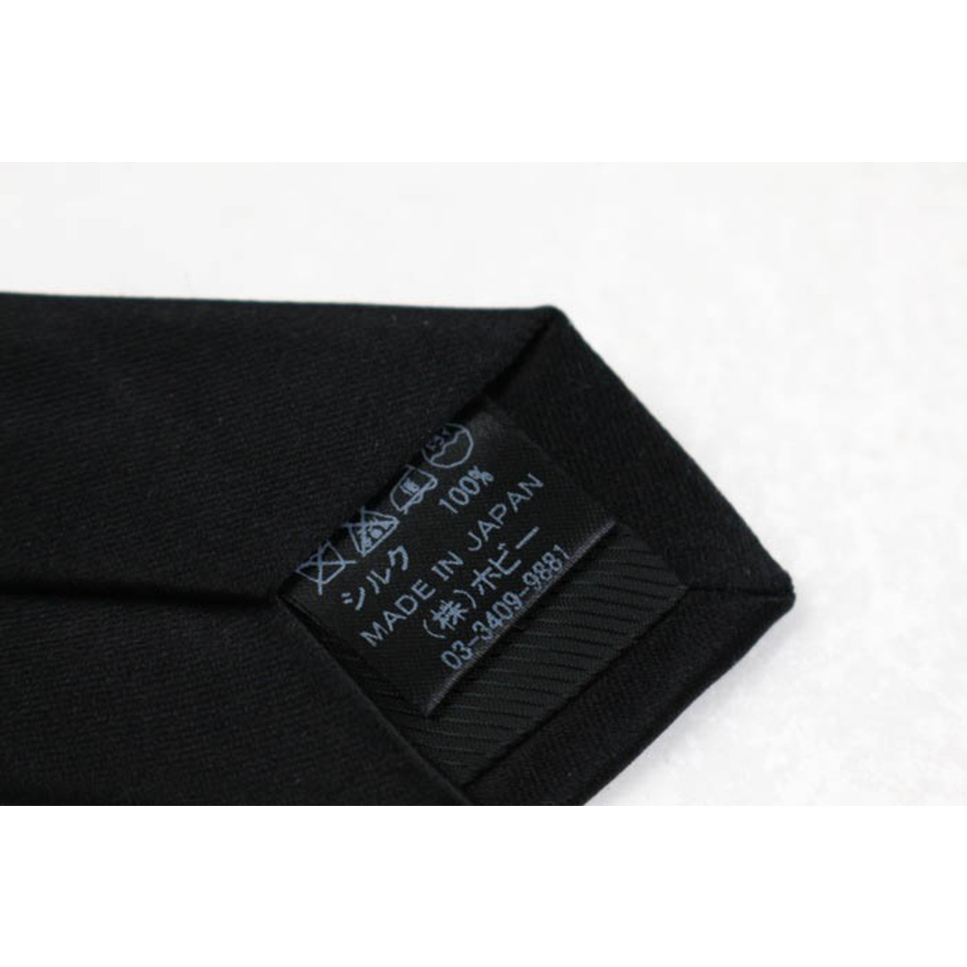 ヒルトン ブランド ネクタイ 無地 シルク 日本製 PO  メンズ ブラック HILTON メンズのファッション小物(ネクタイ)の商品写真