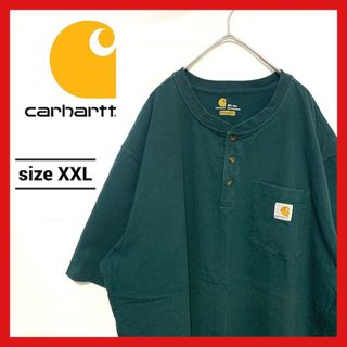 カーハート(carhartt)の90s 古着 カーハート Tシャツ ヘンリーネック オーバーサイズ XXL (Tシャツ/カットソー(半袖/袖なし))