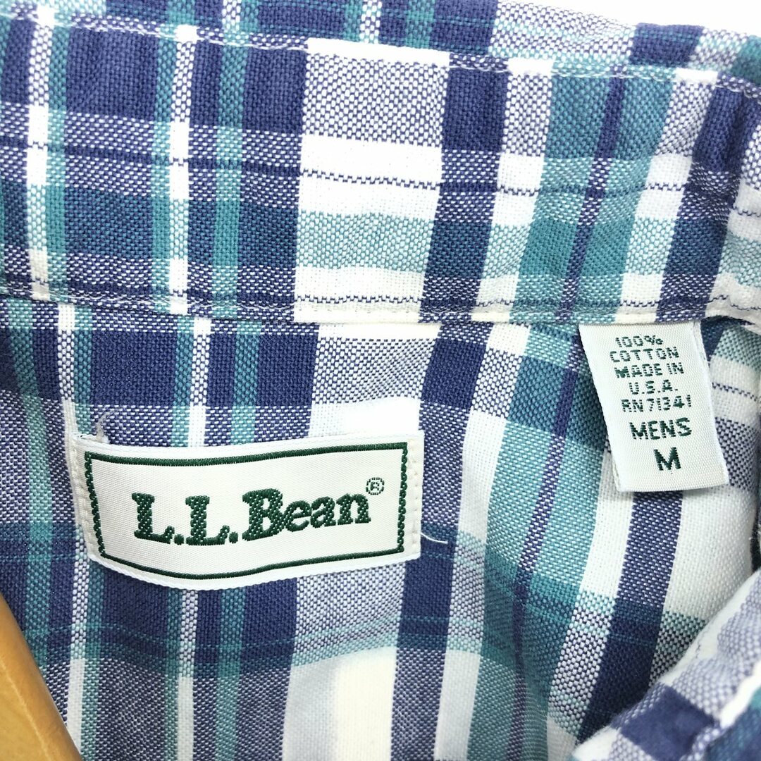 L.L.Bean(エルエルビーン)の古着 90年代 エルエルビーン L.L.Bean 半袖 ボタンダウン チェックシャツ USA製 メンズM ヴィンテージ /eaa450126 メンズのトップス(シャツ)の商品写真