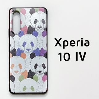 Xperia 10 Ⅳ カラフル パンダ ソフトケース カバー(Androidケース)