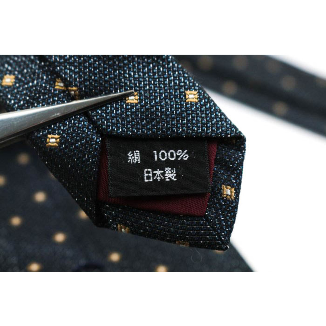 リョウコキクチ ブランド ネクタイ 小紋柄 シルク 日本製 PO  メンズ ネイビー R.KIKUCHI メンズのファッション小物(ネクタイ)の商品写真