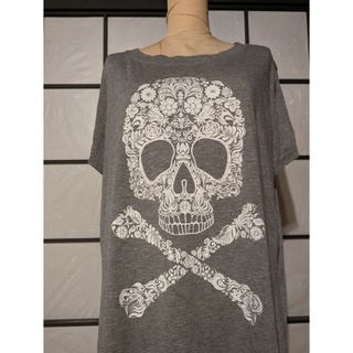 H&M - H&M DIVIDED スカル柄Tシャツ US S ドクロ グレー レディースM