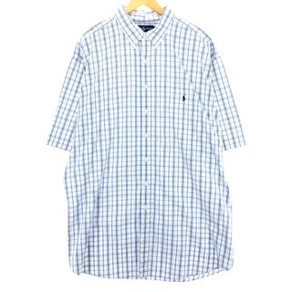 ラルフローレン(Ralph Lauren)の古着 ビッグサイズ ラルフローレン Ralph Lauren 半袖 ボタンダウン チェックシャツ メンズXXXL  /eaa447242(シャツ)