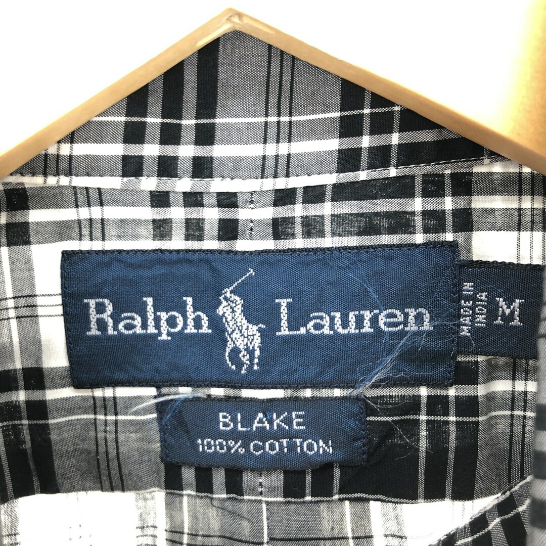 Ralph Lauren(ラルフローレン)の古着 ラルフローレン Ralph Lauren BLAKE 半袖 ボタンダウン チェックシャツ メンズM /eaa447243 メンズのトップス(シャツ)の商品写真