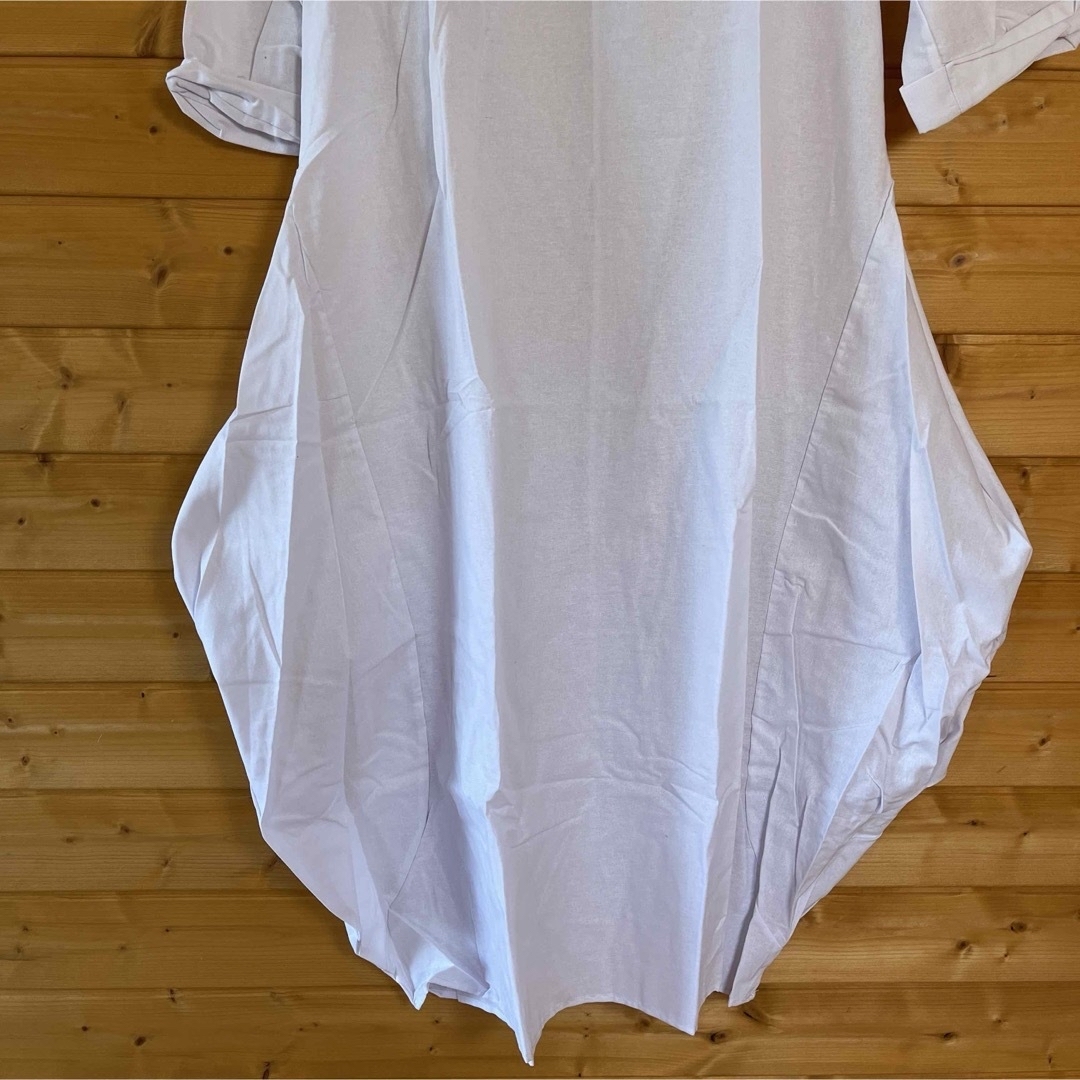 ●新品　裾バルーン　ロングワンピース　半袖 レディースのワンピース(ロングワンピース/マキシワンピース)の商品写真