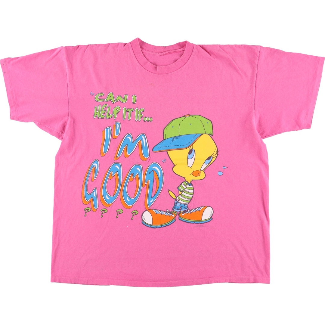 古着 90年代 ルーニーテューンズ LOONEY TUNES ルーニーテューンズ トゥイーティー キャラクタープリントTシャツ メンズXL ヴィンテージ /eaa450969 メンズのトップス(Tシャツ/カットソー(半袖/袖なし))の商品写真