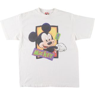 古着 90年代 MICKEY INC MICKEY MOUSE ミッキーマウス キャラクタープリントTシャツ USA製 メンズXL ヴィンテージ /eaa450980(Tシャツ/カットソー(半袖/袖なし))