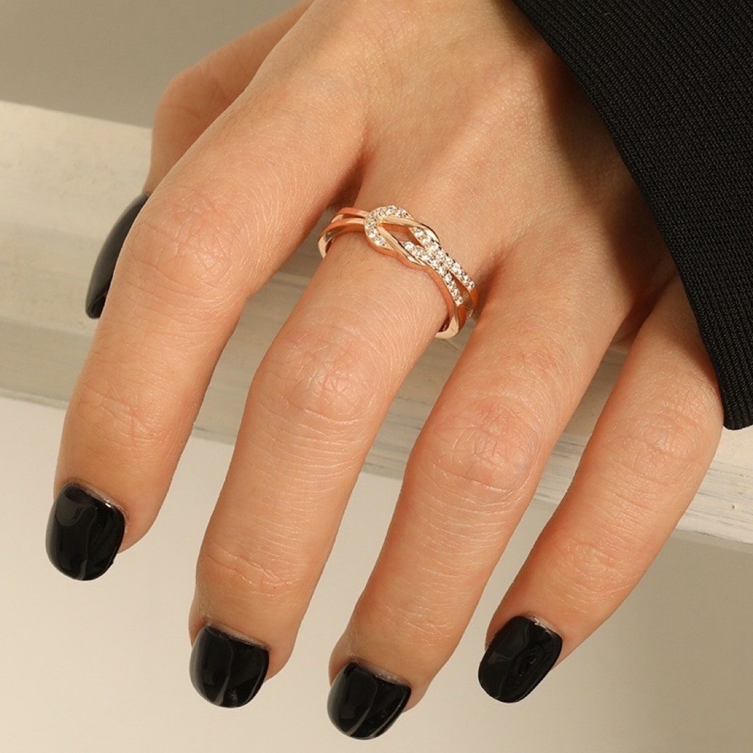 レディース リング 指輪 フリーサイズ 調節可能 シンプル 上品 ゴールド 金 レディースのアクセサリー(リング(指輪))の商品写真