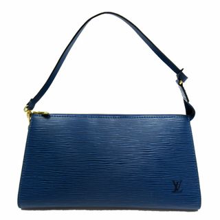 ルイヴィトン(LOUIS VUITTON)のルイ ヴィトン LOUIS VUITTON ハンドバッグ エピ ポシェットアクセソワール エピレザー ブルー ゴールド レディース 送料無料【中古】 w0298f(ハンドバッグ)