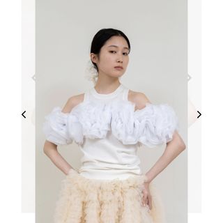 Bibiy / ALEXA FLOWER KNIT / white / 新品(カットソー(半袖/袖なし))