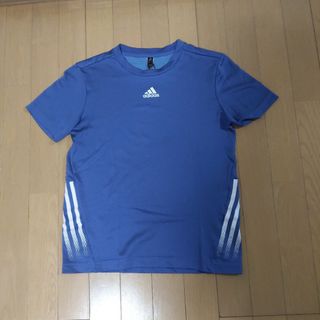 アディダス(adidas)のアディダスadidas半袖Tシャツ150サイズ使用品ブルー(Tシャツ/カットソー)