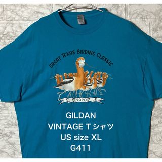 ギルタン(GILDAN)のアメリカ古着 USAビンテージ XLsize GILDAN ライトブルーTシャツ(Tシャツ/カットソー(半袖/袖なし))