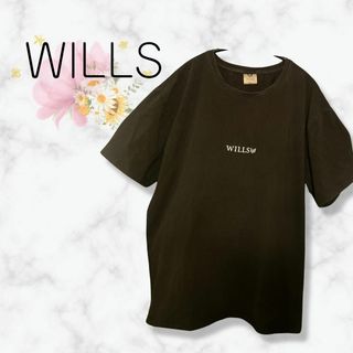 WillS ウィルス＊Tシャツ 半袖　黒　大きめ　ワイド　XL(Tシャツ(半袖/袖なし))