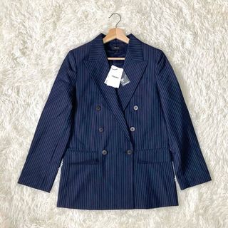 theory - 新品 定価5.9万円 Theory ダブルジャケット ネイビー ストライプ 2