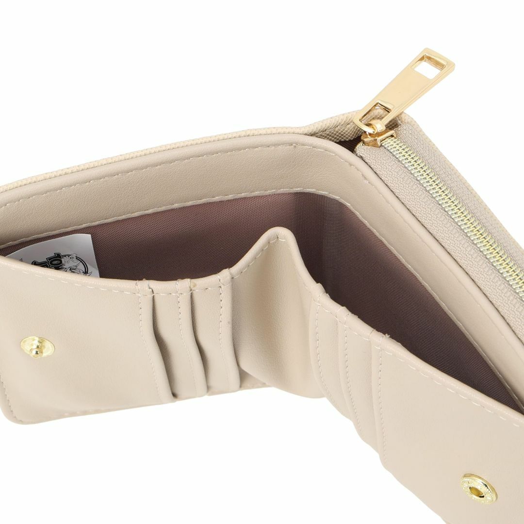 【色: ベージュ(TJCM-006)】[マリモクラフト] 財布 折り財布 二つ折 レディースのバッグ(その他)の商品写真