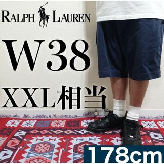 Ralph Lauren - 【美品】POLO Ralph Lauren ハーフパンツ W38 ネイビー チノ