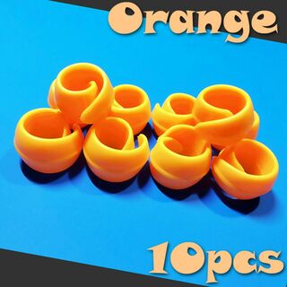 シリコン ボビンクリップ 10個 ORANGE [タイイングツール] (その他)