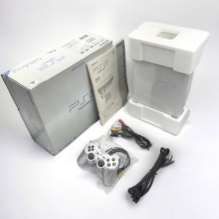 プレイステーション2(PlayStation2)の極美品 SONY PS2 本体 サテンシルバー SCPH-50000TSS(家庭用ゲーム機本体)