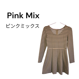 ピンクミックス(Pink Mix)の＊Pink Mix ボーダーワンピース＊(ミニワンピース)