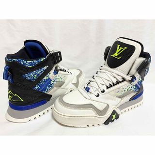 ルイヴィトン(LOUIS VUITTON)の美品 ルイヴィトン ハイキングライン レザー ハイカットスニーカー 7 1/2(スニーカー)