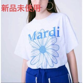 韓国 Mardi Mercrediマルディメクルディ Tシャツ　ホワイトブルー(Tシャツ(半袖/袖なし))