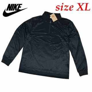 ナイキ(NIKE)の新品　XLサイズ　ナイキ　テックパック　1/2ジップ　長袖　ポロシャツ　ブラック(ポロシャツ)