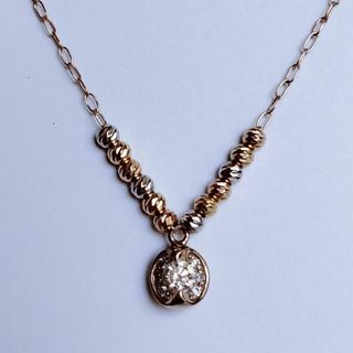 美品 K10 ダイヤモンド 0.1ct キュービックジルコニア 総量 1.21g(ネックレス)