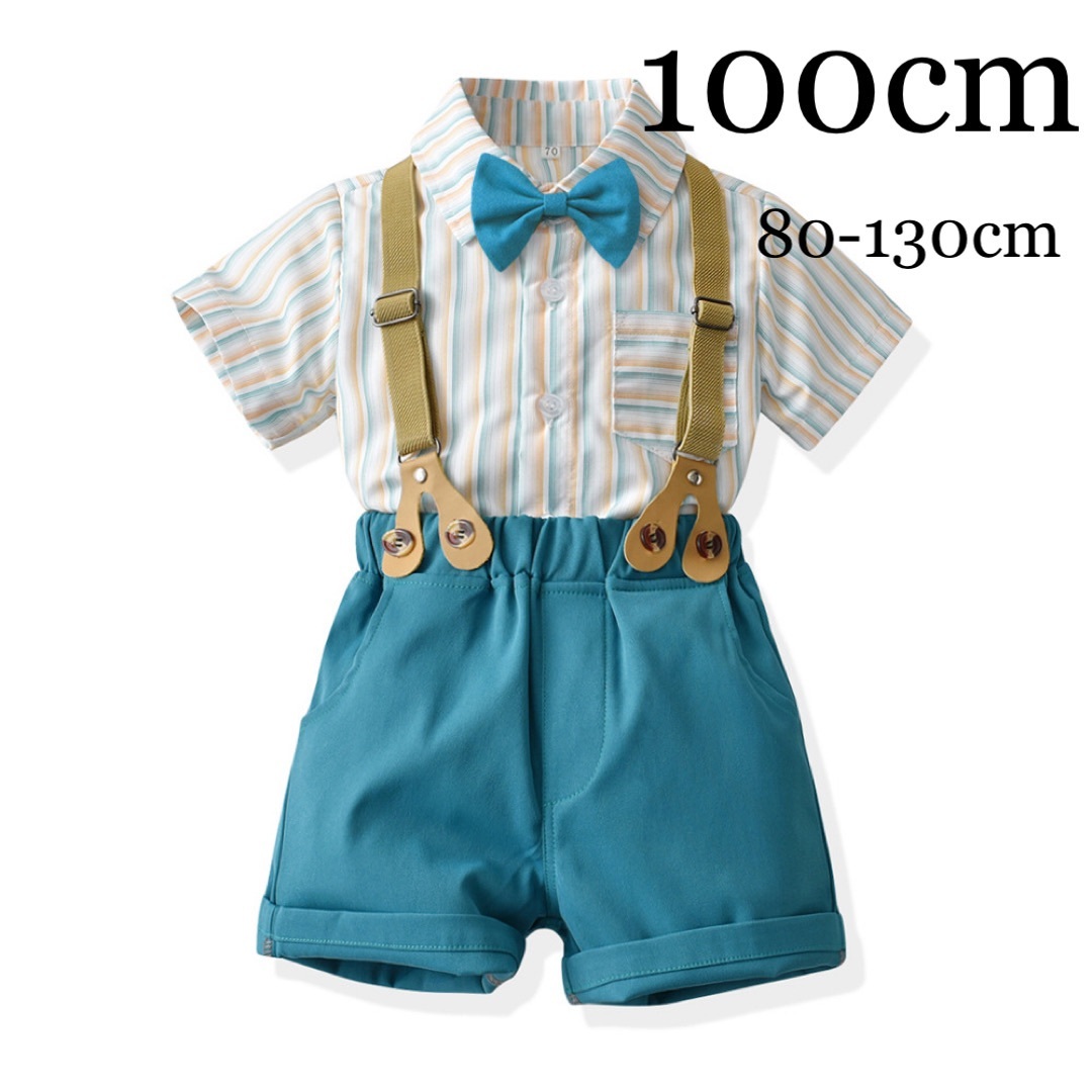 男の子　フォーマルスーツ　キッズ　子供　ベビー　セレモニースーツ　１００cm キッズ/ベビー/マタニティのキッズ服男の子用(90cm~)(ドレス/フォーマル)の商品写真