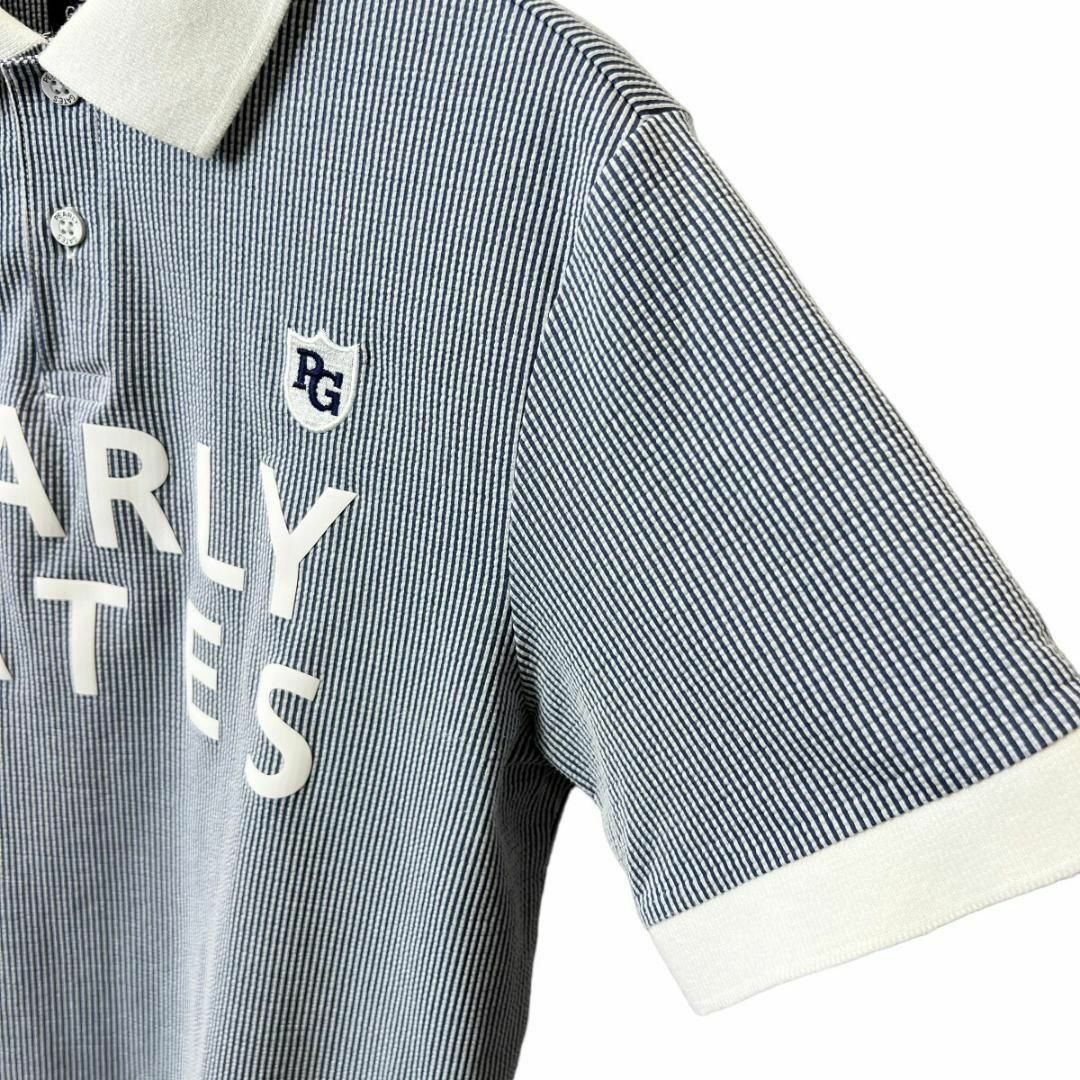 PEARLY GATES(パーリーゲイツ)の美品 2021年モデル パーリーゲイツ 半袖 ポロシャツ メンズ 4 (M) スポーツ/アウトドアのゴルフ(ウエア)の商品写真