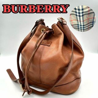 バーバリー(BURBERRY)の【希少】バーバリー　ショルダーバッグ　巾着　ノバチェック　シャドーホース 136(ショルダーバッグ)